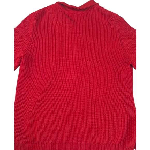 Lauren Ralph Lauren 100% Cotton Knit Button Up Cardigan Sweater Women's XL Red - Picture 7 of 7
